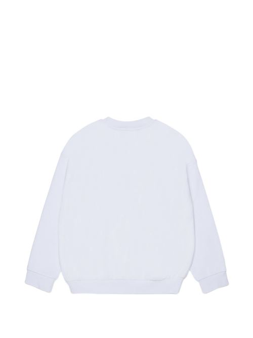 Felpa bambina Dsquared2 bianca girocollo con logo ricamato Dsquared Kids | DQ3451D0AJ2DQ100